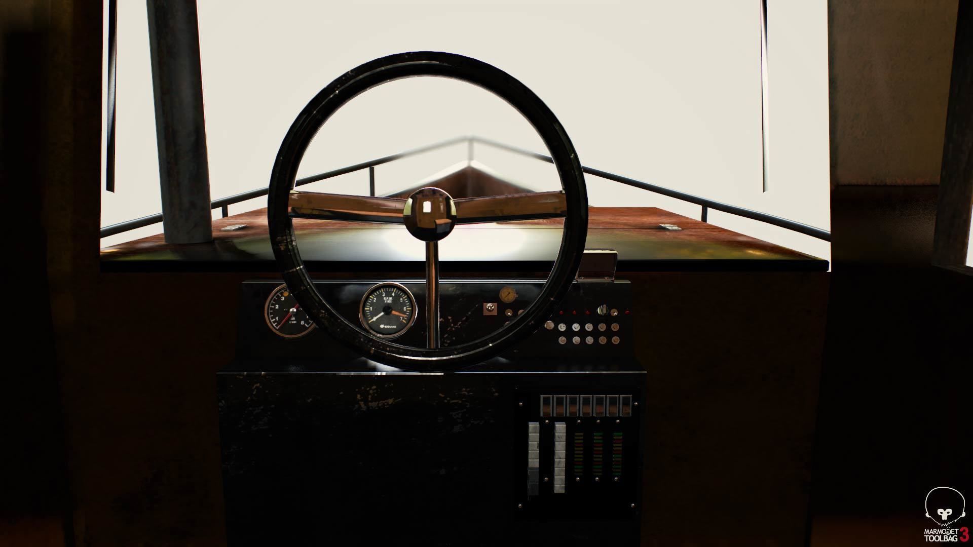 Norwegian fishing boat Low-poly 3D model_15