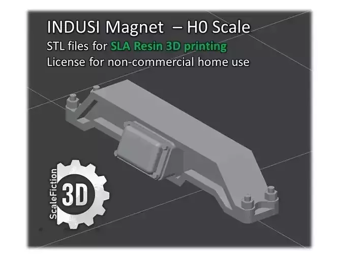 H0 Indusi Magnet DB Style - STL for SLA Resin Printing