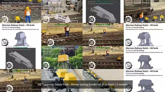 DB Trackside Safety Pack - Money-saving Bundle H0 SLA Resin