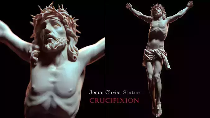 Crucifixion Jesus Christ Statue - OBJ