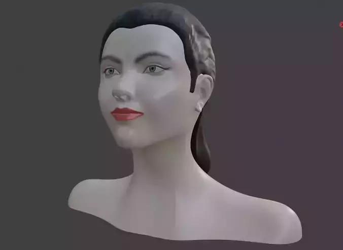 3D female head model 3D printing