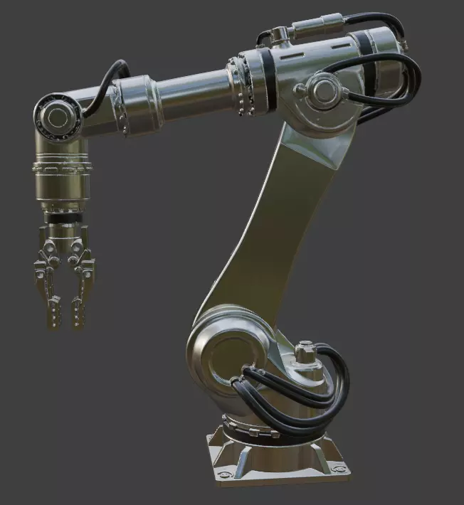 Industrial Robotic Arm 3D Model 3D model