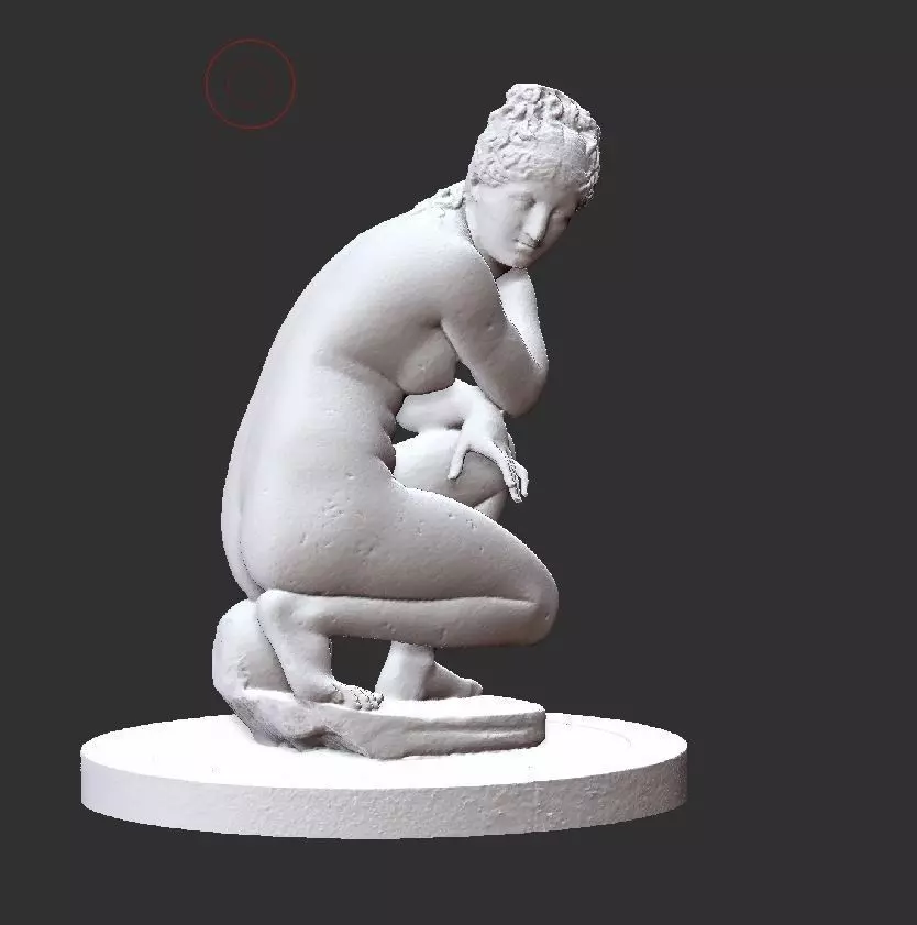 sculpture  crouching at her bath 3D model 3D print model_0