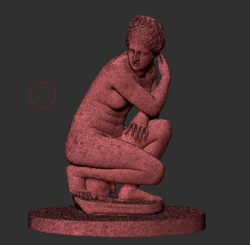 sculpture  crouching at her bath 3D model 3D print model_4