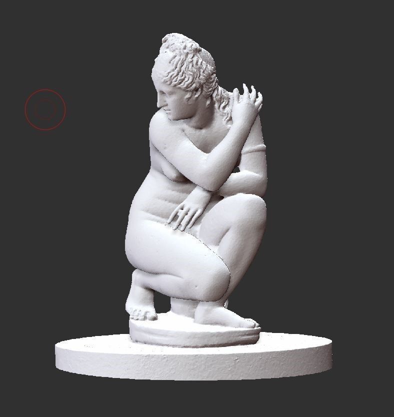 sculpture  crouching at her bath 3D model 3D print model_2