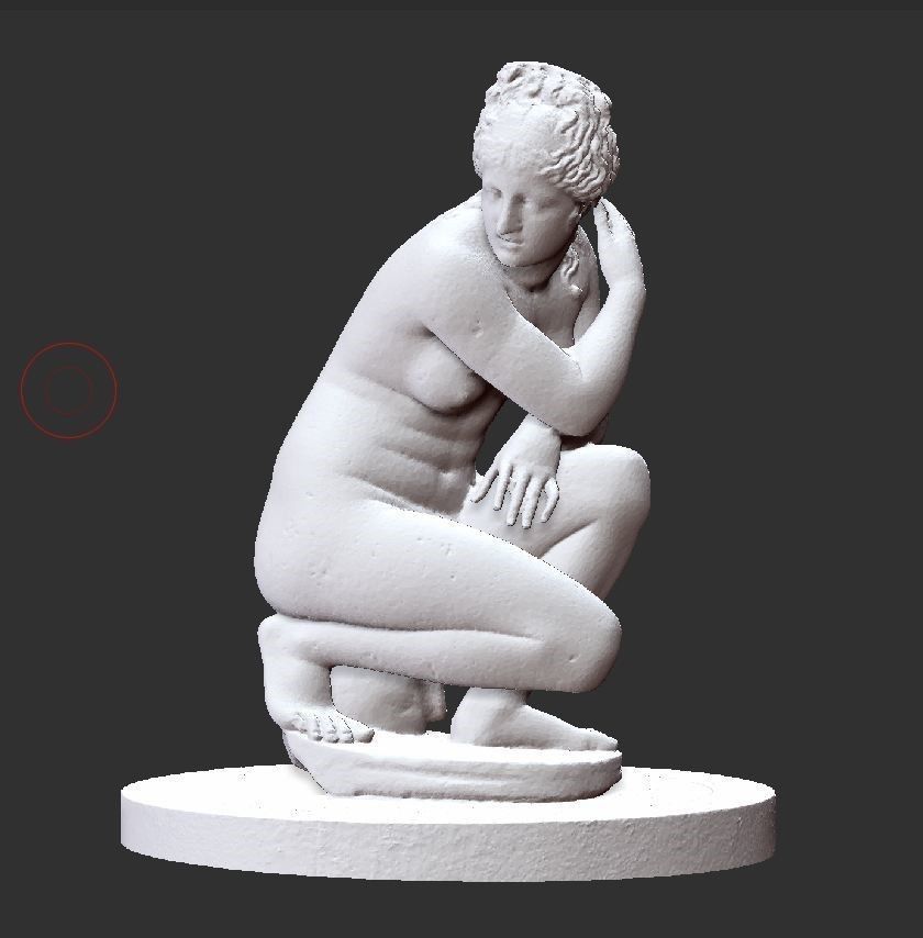sculpture  crouching at her bath 3D model 3D print model_3