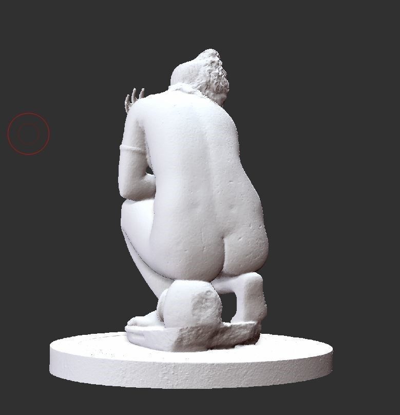 sculpture  crouching at her bath 3D model 3D print model_1