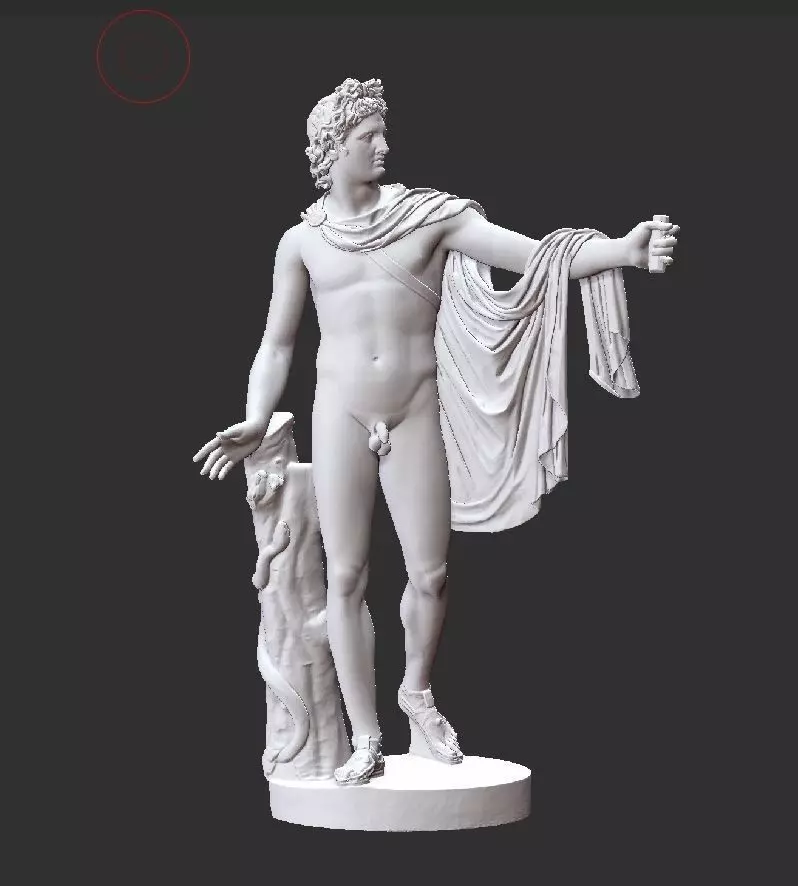 Apollo sculpture 3D model 3D print model_0
