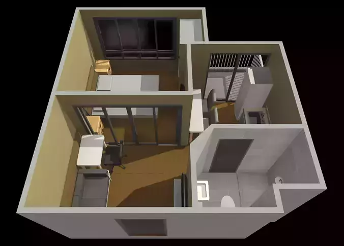 Apartment room by REVIT 25R15