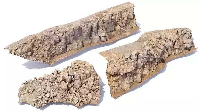 Sharp Quarry Cliffs Rocks PBR Scans