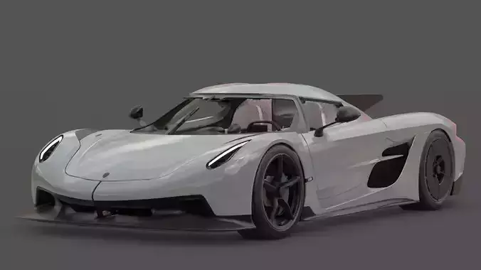 2021 Koenigsegg Jesko Absolut 3D Model Ultimate Speed Machine
