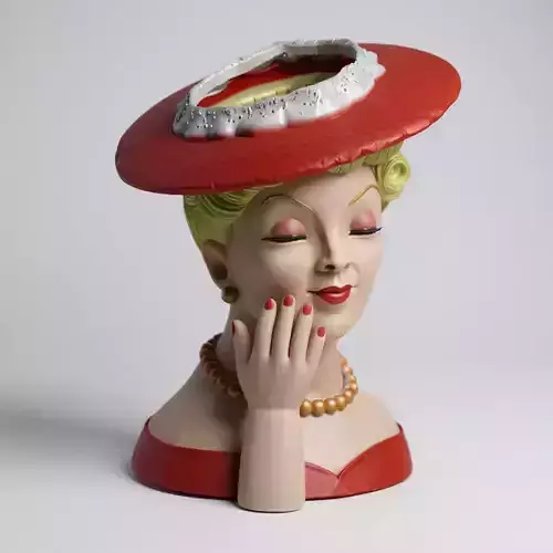 Vintage woman bust decoration