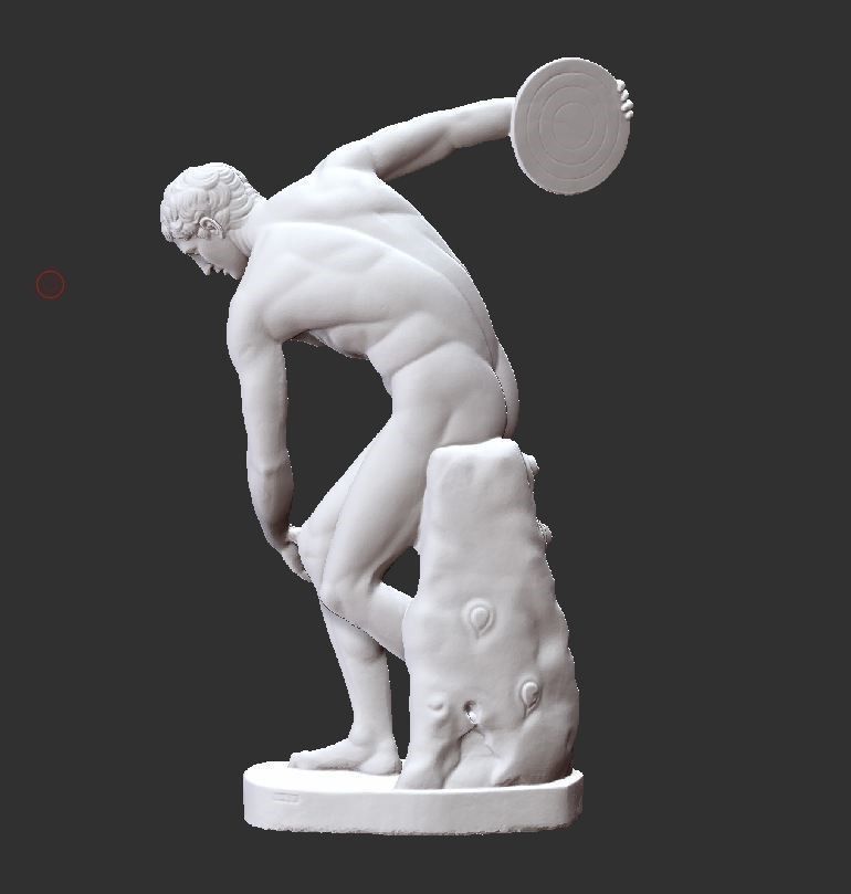 thrower 3D model statue of man holding frisbee 3D print model_4