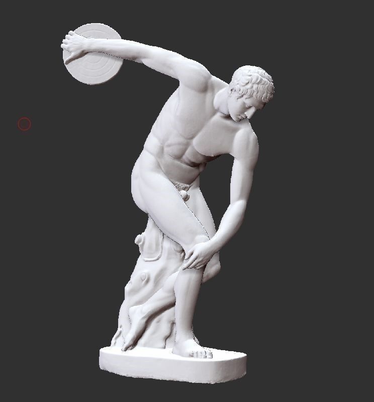 thrower 3D model statue of man holding frisbee 3D print model_3