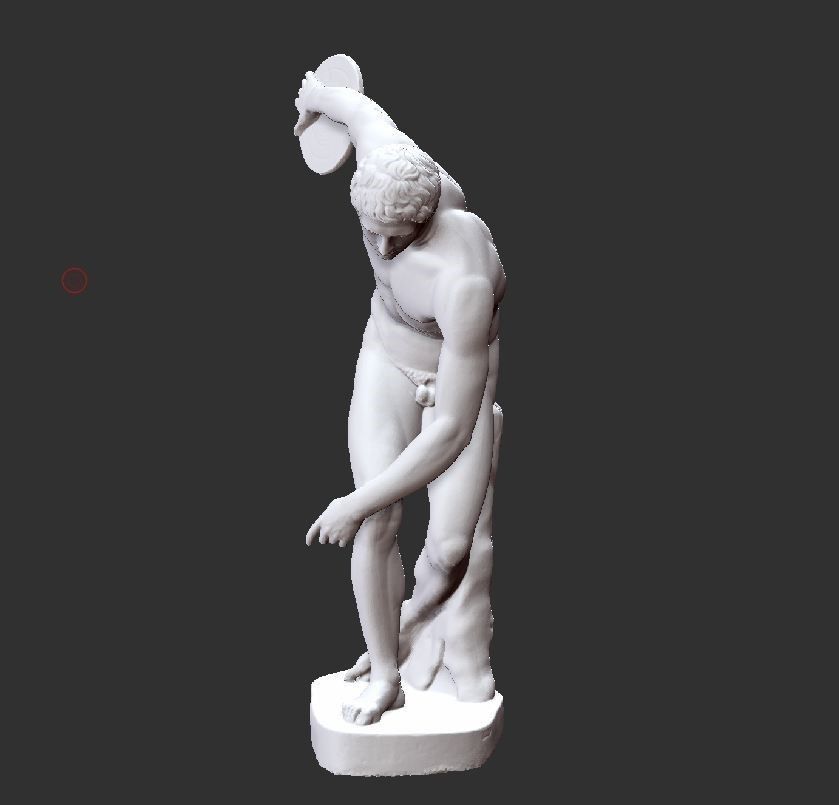 thrower 3D model statue of man holding frisbee 3D print model_2