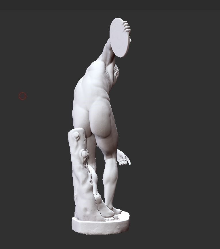 thrower 3D model statue of man holding frisbee 3D print model_1