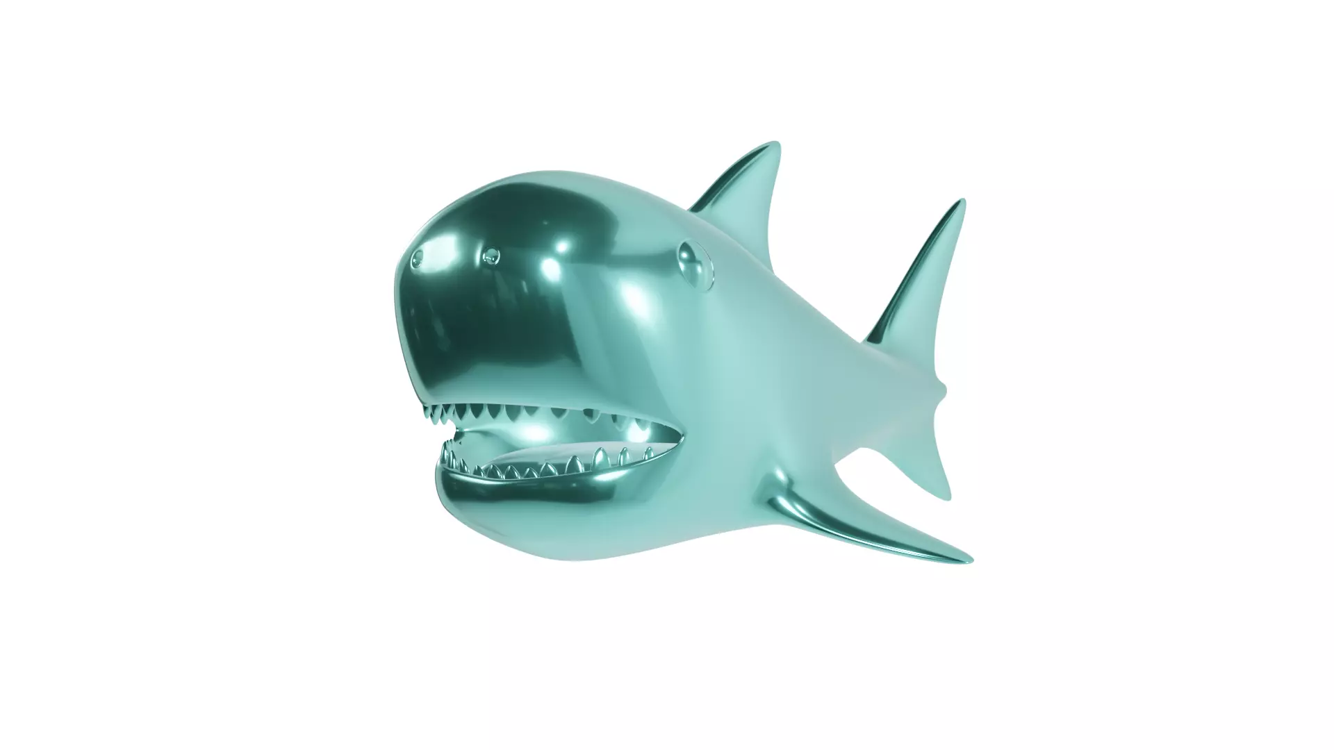 Cute Shark Cartoon 3D print model
