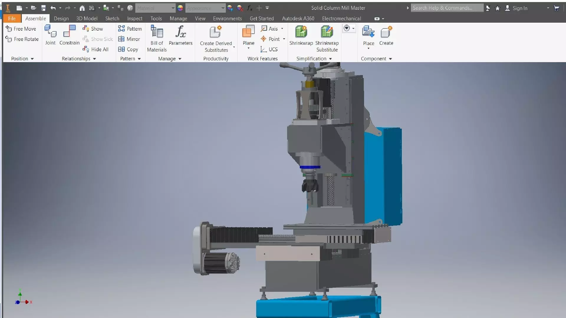 Column Mill Master 3d model 3D model