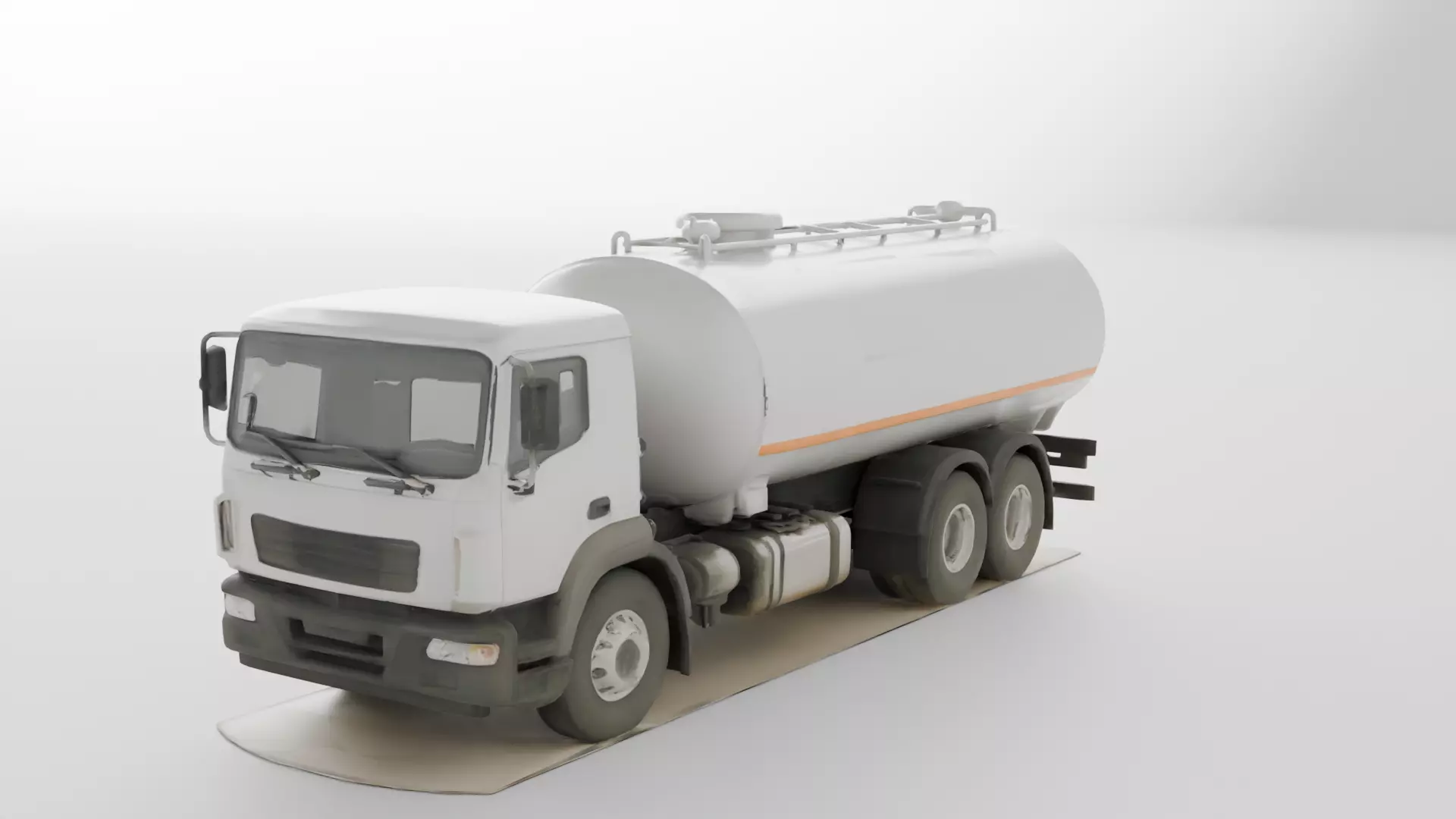Tanker Truck Liquid and Gas Transportation Vehicle 3D model