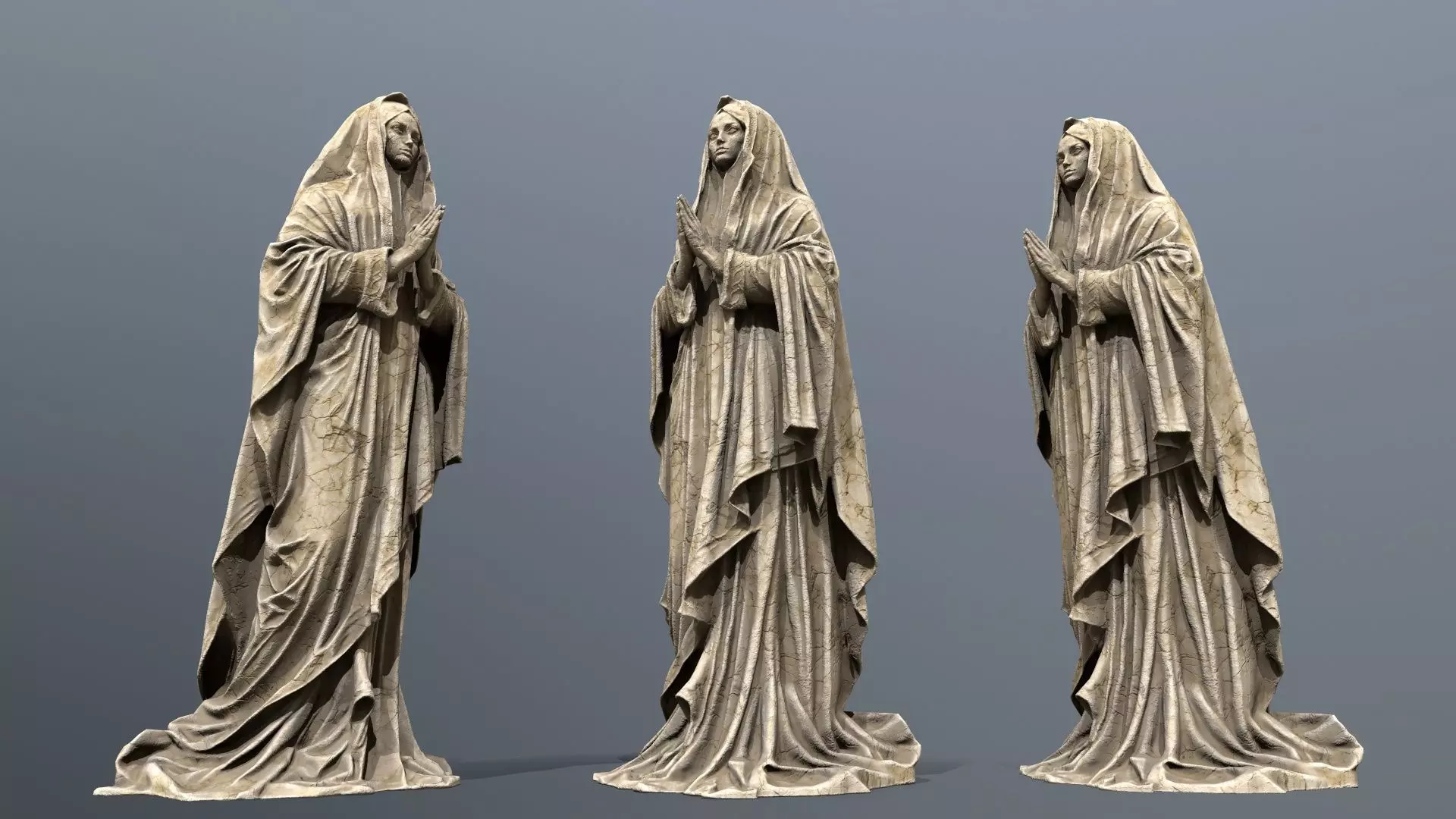woman Statue Low-poly 3D model