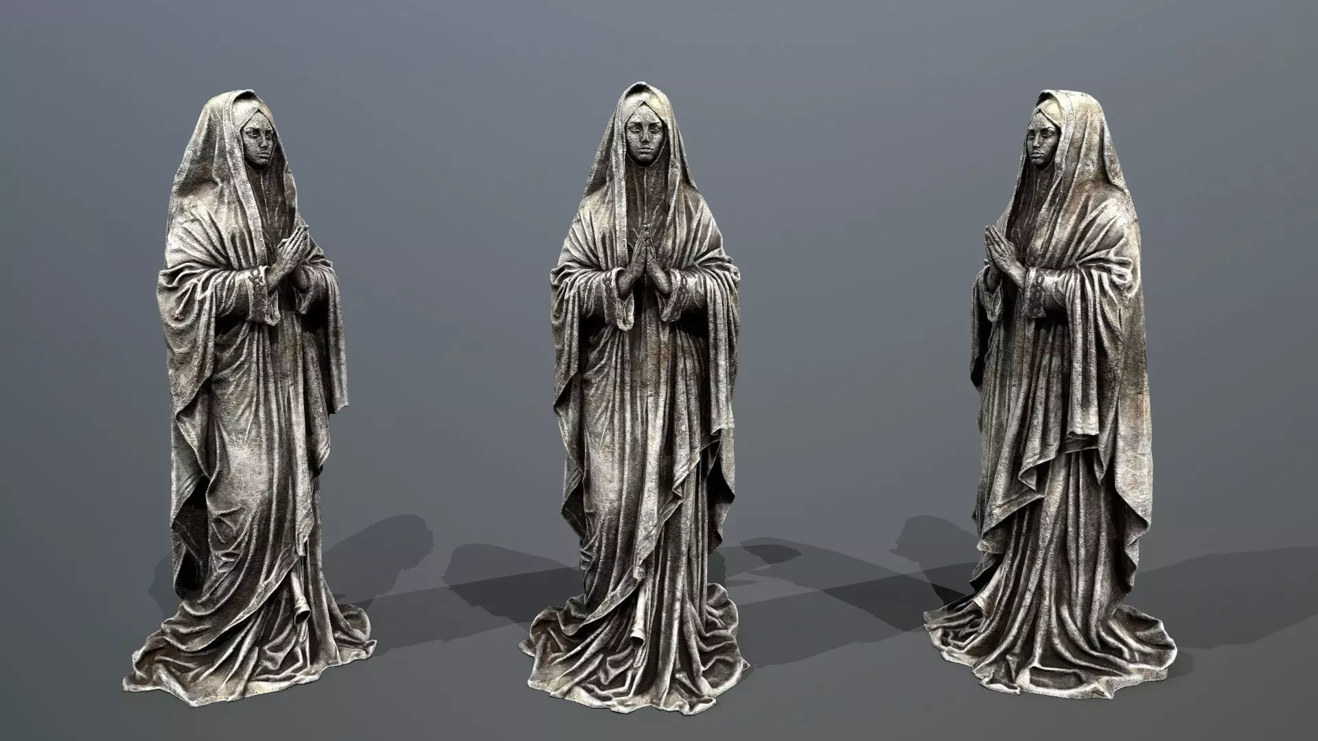woman Statue Low-poly 3D model