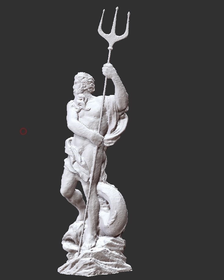 neptune d model statue of holding spear 3D print model_1