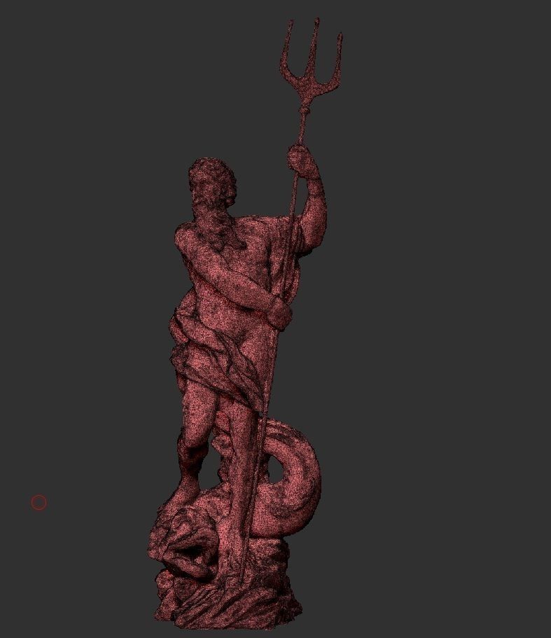 neptune d model statue of holding spear 3D print model_4