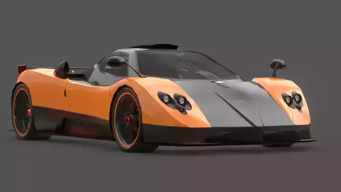 Pagani Zonda Cinque 3D Model Limited Edition Hypercar Exotic 