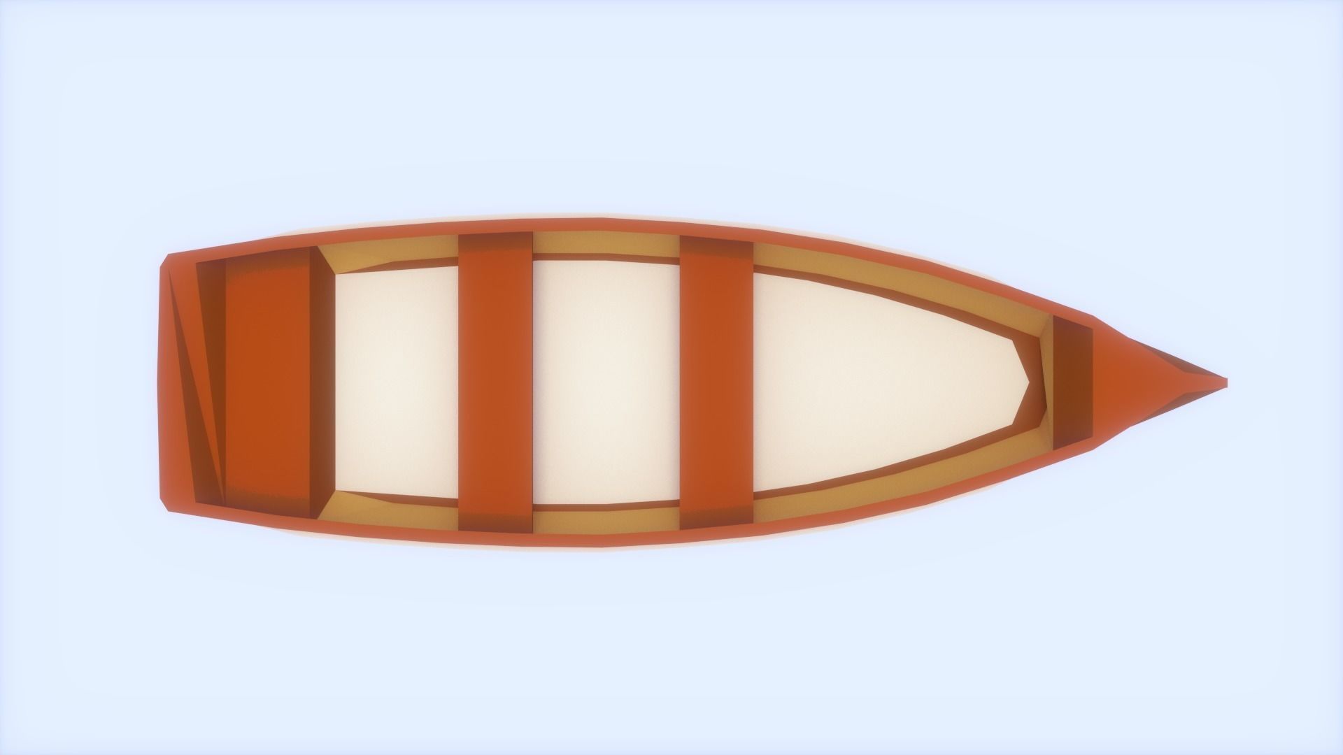 Low-Poly Boat orange Free low-poly 3D model_2
