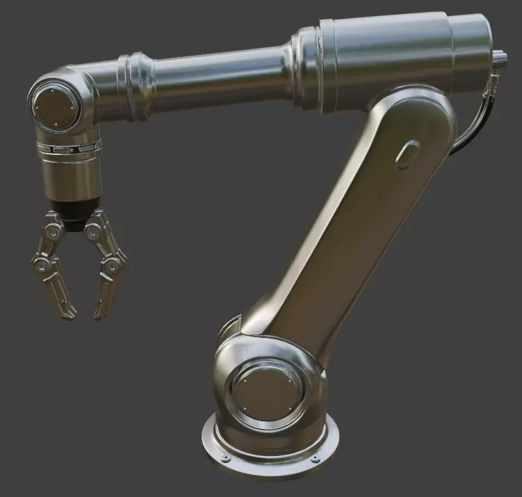 Industrial Robotic Arm 3D Model 3D model