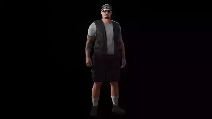 Biker Character Var 2 PBR Game Ready