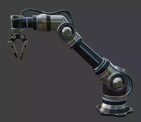 Industrial Robotic Arm 3D Model