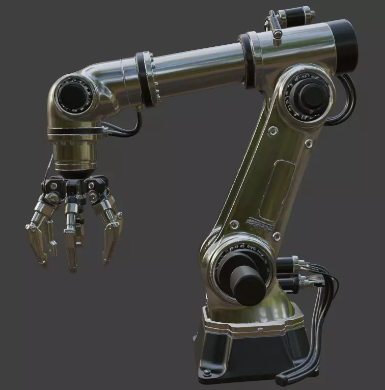 Industrial Robotic Arm 3D Model 3D model