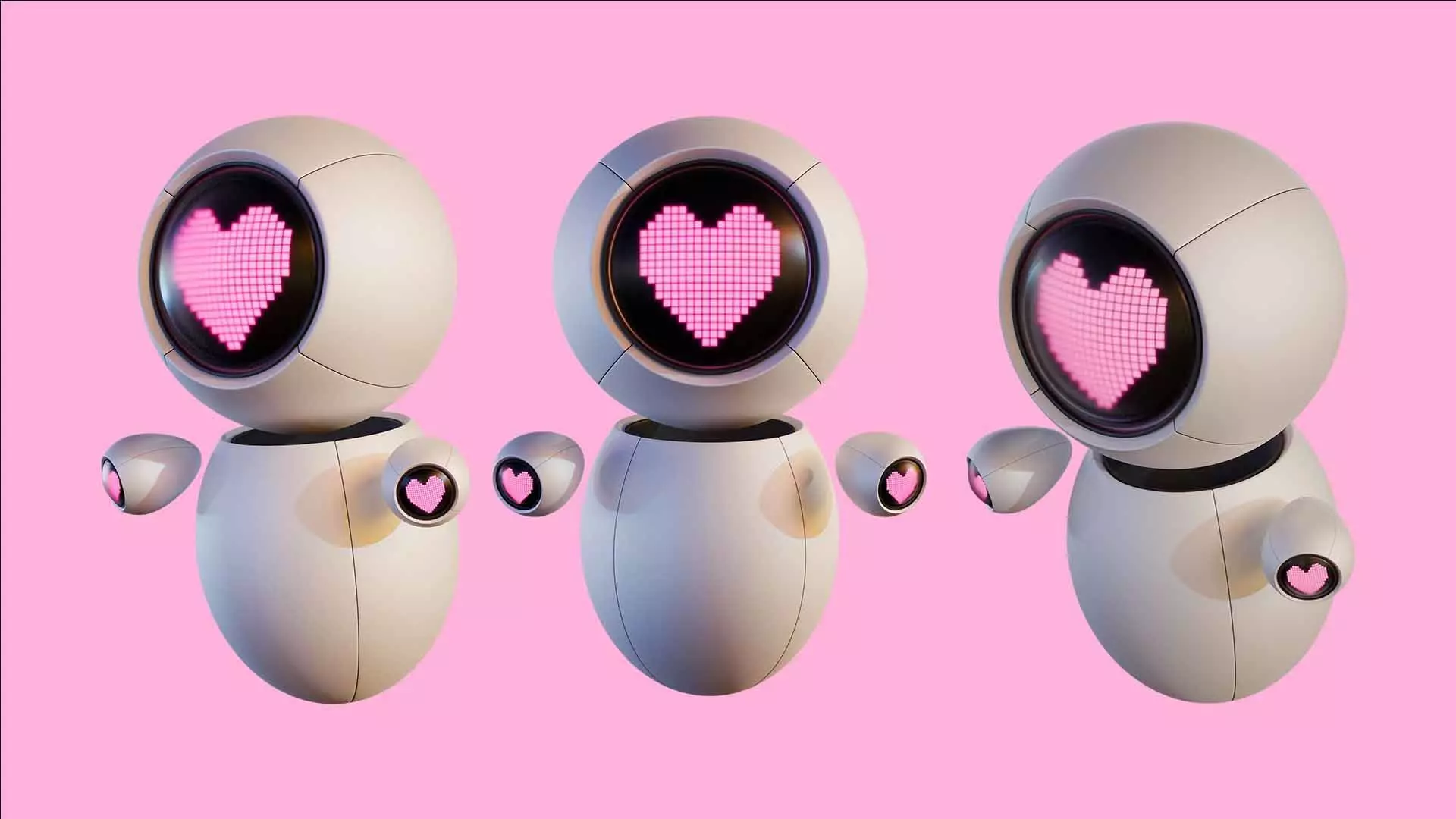 Valentine Sphere Robot Top View 3D model