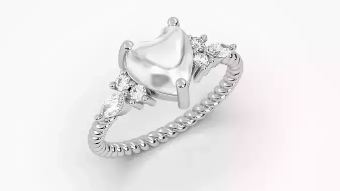 Puffy Heart Bloom Ring 