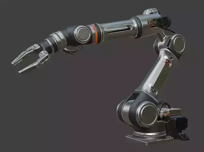 High Detail Mechanical Robot Arm