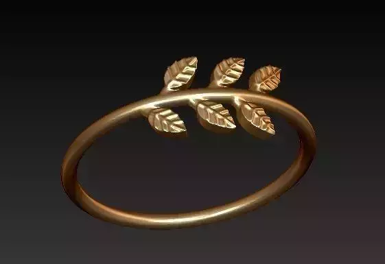 leaf ring bohemian style