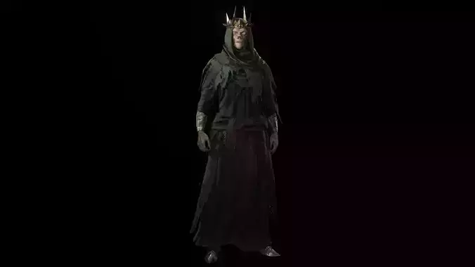 Necromancer Character Var 4 PBR Game Ready