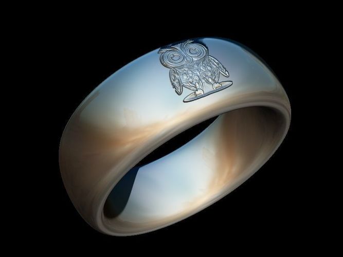 Owl Ring 3D Model for 3D Printer 3D print model