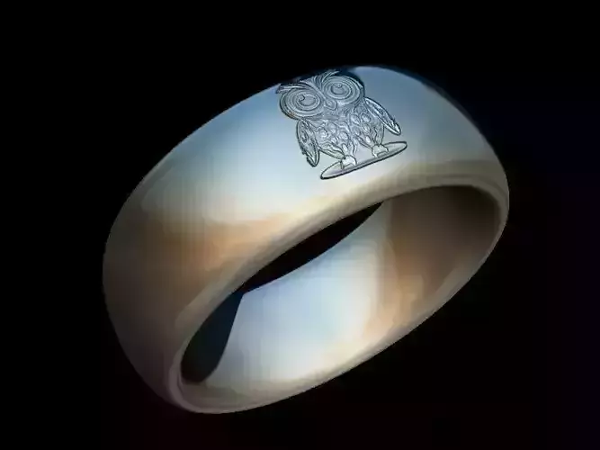 Owl Ring 3D Model for 3D Printer