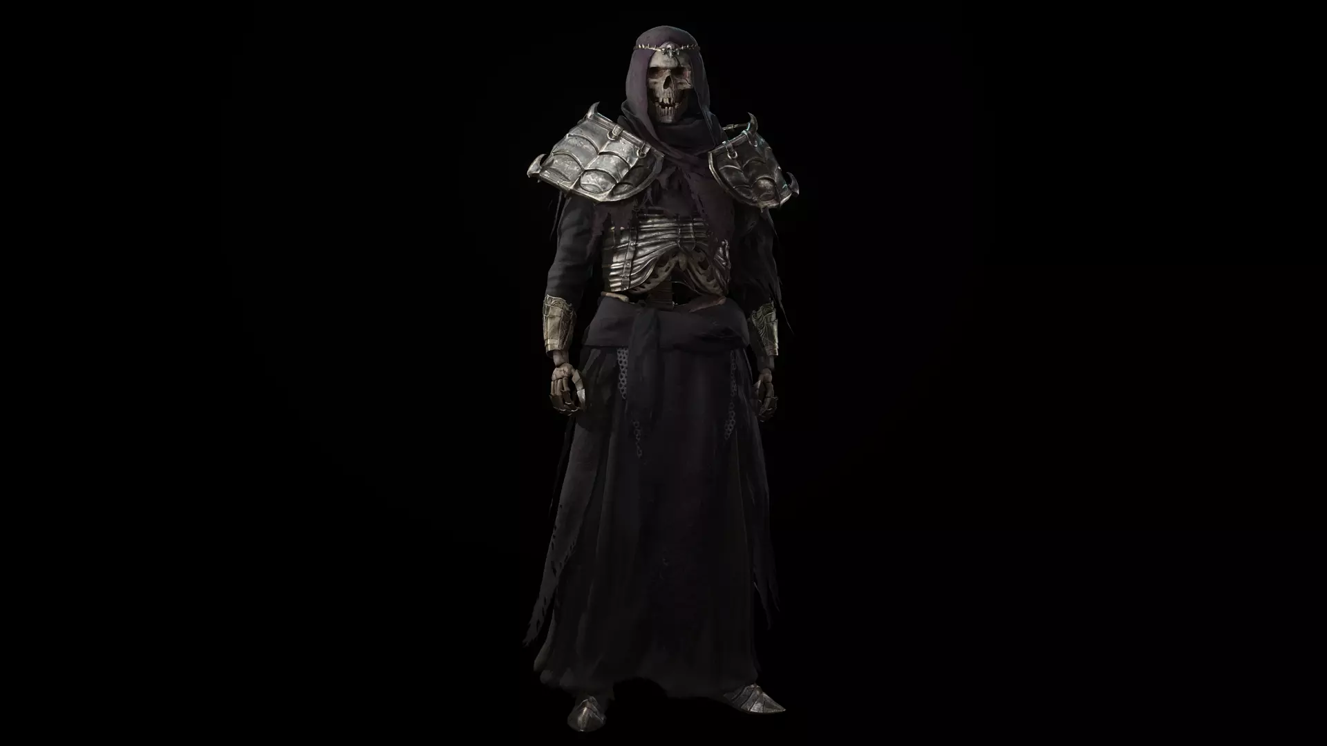 Necromancer Character Var 5 PBR Game Ready Low-poly 3D model