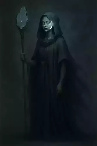 Moon-Bitten Oracle Fantasy Character for Game