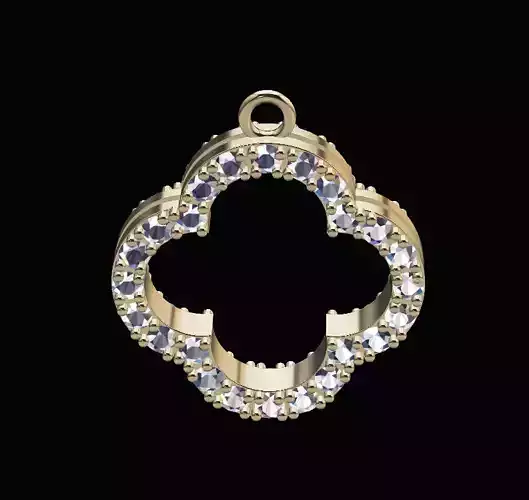 Four Leaf Clover  pendant and charm 