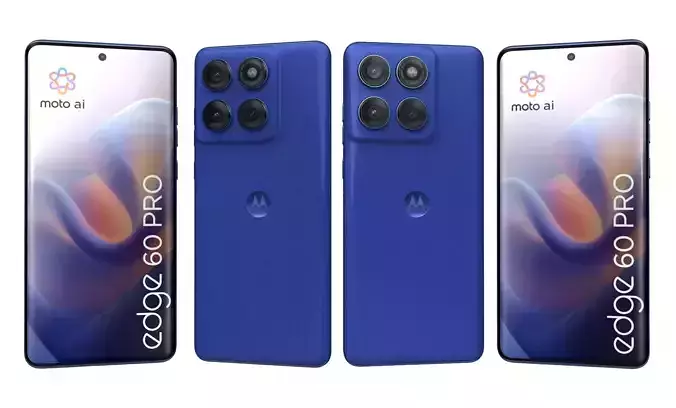 Motorola Edge 60 Pro PANTONE Dazzling Blue High Poly