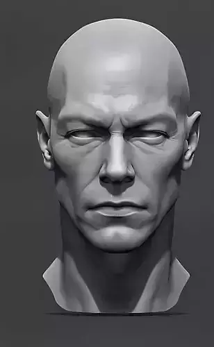 Original man facial head sculpture details character design  