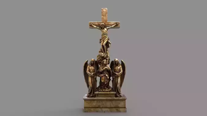 jesus candle holder statue hi poly