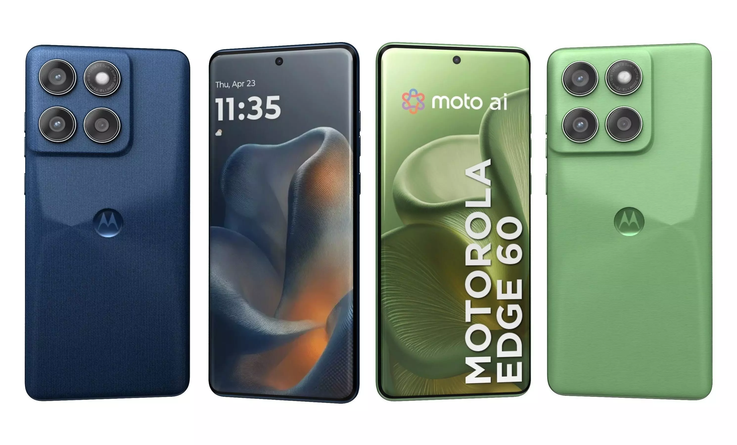 Motorola Edge 60 PANTONE Gibraltar Sea And Shamrock High Poly 3D model
