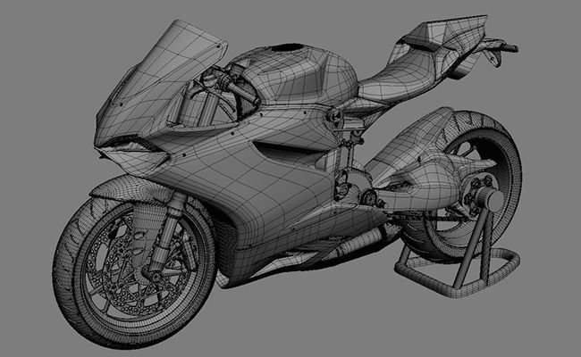3d motobike motorcycle 3D print model