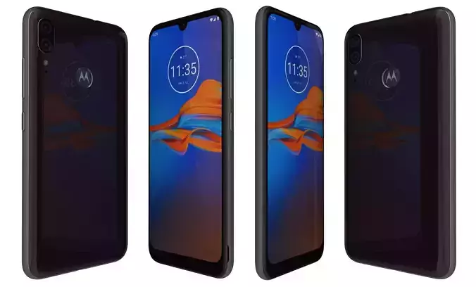 Motorola Moto E6 Plus Polished Graphite High Poly