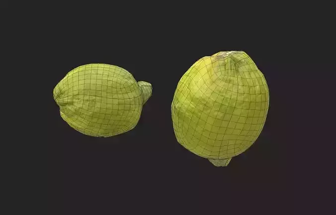 Lemon M16 Low-poly 3D model 7